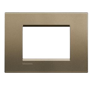 Placa rectangular 3 módulos square Bticino