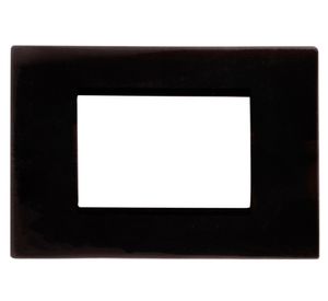 Placa rectangular 3 módulos antracita Bticino