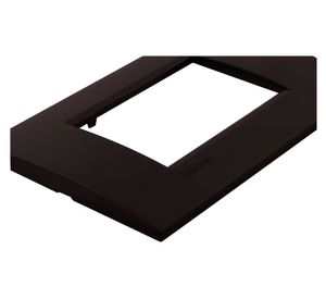 Placa rectangular 3 módulos antracita Bticino
