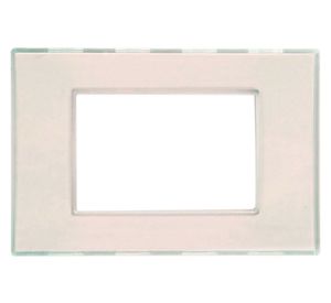 Placa rectangular 3 módulos transparente Bticino