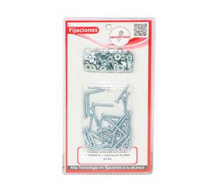 Perno cocina 2/r 1/8'' x 1 + tuerca + golilla plana blister40 Imporper