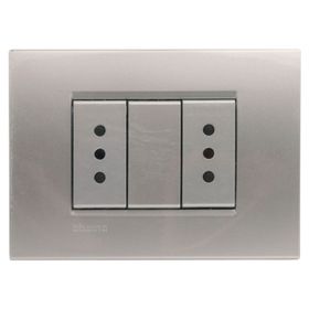 Placa armada toma doble Tech Bticino