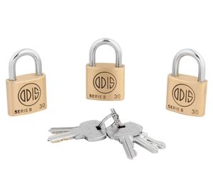 Candado Línea B 30 mm 3 un.