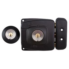 Cerradura sobreponer puertas de 30 mm 2070 negro Scanavini