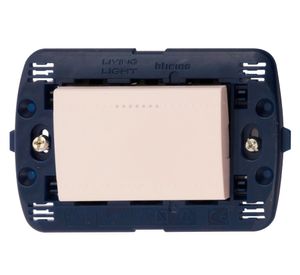 Placa semiarmada interruptor simple 9/24 blanco Bticino