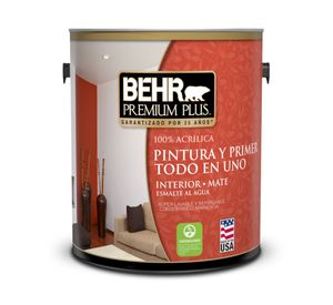 Esmalte al agua interior Mate blanco Behr Premium Plus Galón