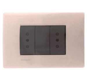 Toma doble armado 2P+T antracita Bticino