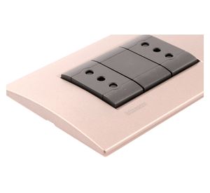 Toma doble armado 2P+T antracita Bticino