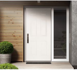 Puerta metálica Sinfonía blanco 85x200 cm