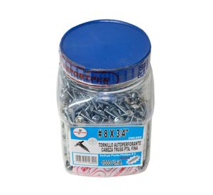 Tornillo autoperforante truss punta aguda 8x3/4'' balde 1000 + ph2 Imporper