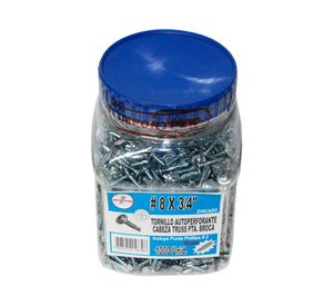 Tornillo autoperforante truss punta broca 8x3/4'' balde 1000 + ph2 Imporper