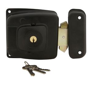 Cerradura sobreponer puertas de 30 a 45 mm 2090 negro Scanavini