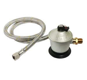 Kit regulador+flexible metal 1 mt hizq 3/8 Comisa