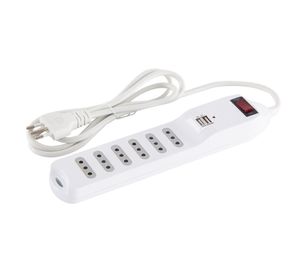 Alargador múltiple 1.5 m ME-3706 2500w 2 puertos usb 6 posiciones Macrotel