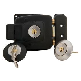 Cerradura sobreponer puertas de 30 a 50 mm 2002 negro Scanavini