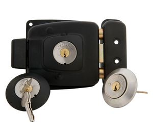 Cerradura sobreponer puertas de 30 a 50 mm 2002 negro Scanavini