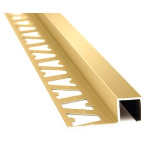 Guardacanto 10 x 10 mm x 2.5 m Quadra oro mate