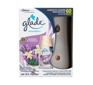 Ambientador automático + recarga 175 gr lavanda vainilla Glade