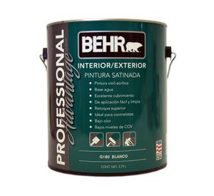Esmalte al agua 1 galón Profesional Advantage blanco satín Behr
