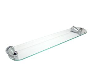 Repisa cristal Nepal satín/cromo 50 cm