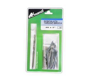 Broca + roscalata #8x2''+ tarugo 12 unidades Mamut.