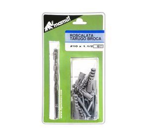 Kit roscalata + tarugo 10x1-1/2" 10 un. + broca