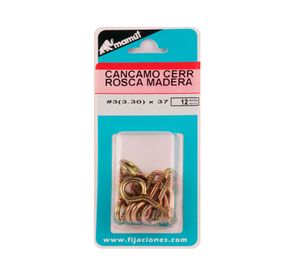 Cáncamo cerrado 3 (3,3)x37 mm 12 unidades Mamut