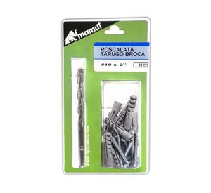 Broca + roscalata #10x2''+ tarugo 10 unidades Mamut.