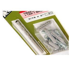 Tirafondo 3/16 x 2'' madera metal + tarugos 8 unidades Mamut