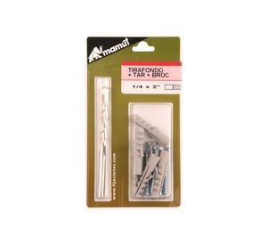 Tirafondo 3/4 x 2'' madera metal + tarugos 5 unidades Mamut