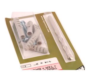 Tirafondo 3/4 x 2'' madera metal + tarugos 5 unidades Mamut