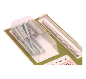 Tirafondo 3/16 x 3 1/2'' madera metal + tarugos 6 unidades Mamut.