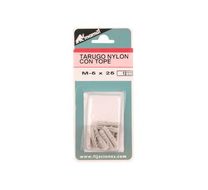 Tarugo nylon con tope M-5x25 mm gris 12 unidades Mamut