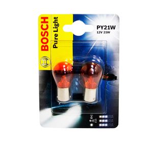 Ampolleta 21W Pure light PY21W 2 unidades Bosch