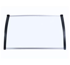 Alero listo protección policarbonato transparente Curvo 70x120 cm