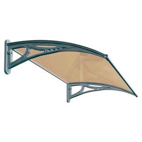 Alero listo protección policarbonato bronce Curvo 100x120 cm