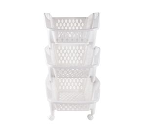 Carro organizador 3 niveles dispensero real blanco Reyplast