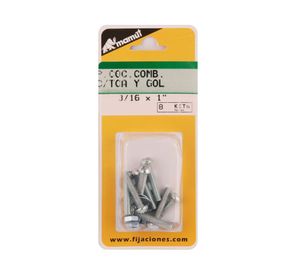 Perno cocina 3/16x1 + tuerca + golilla 8 unidades Mamut