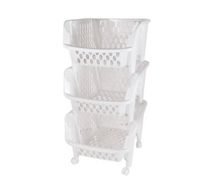 Carro organizador 3 niveles dispensero real blanco Reyplast