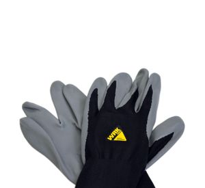 Guante poliéster nitrilo multiuso mecánico negro/gris Wrk Work