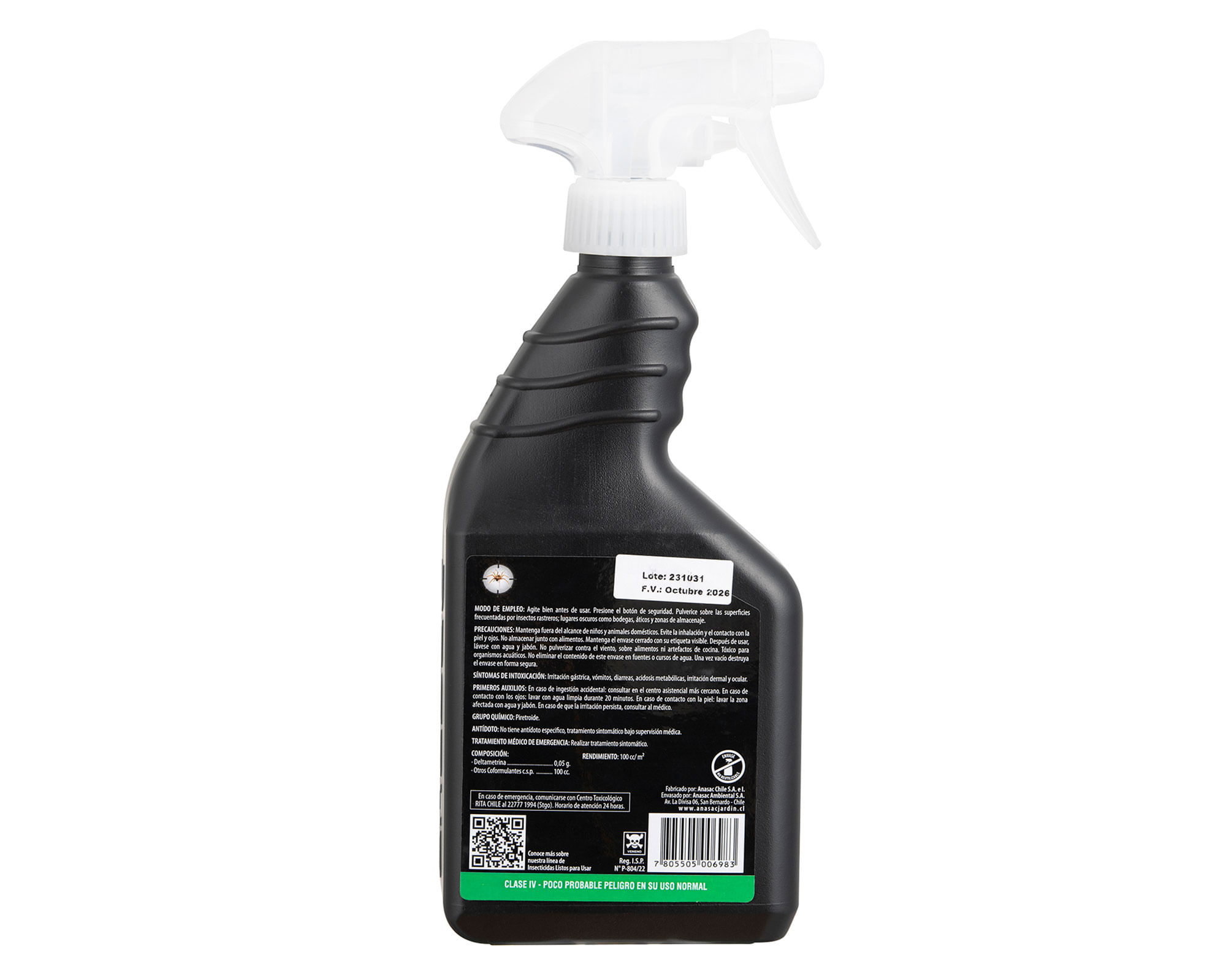 Insecticida Arañas Listo para Usar 500 cc