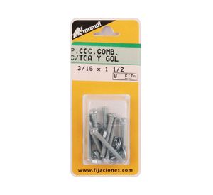 Perno cocina 3/16x1 1/2 + tuerca + golilla 8 unidades Mamut