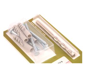 Tirafondo 1/4 x 3'' madera metal + tarugos 4 unidades Mamut