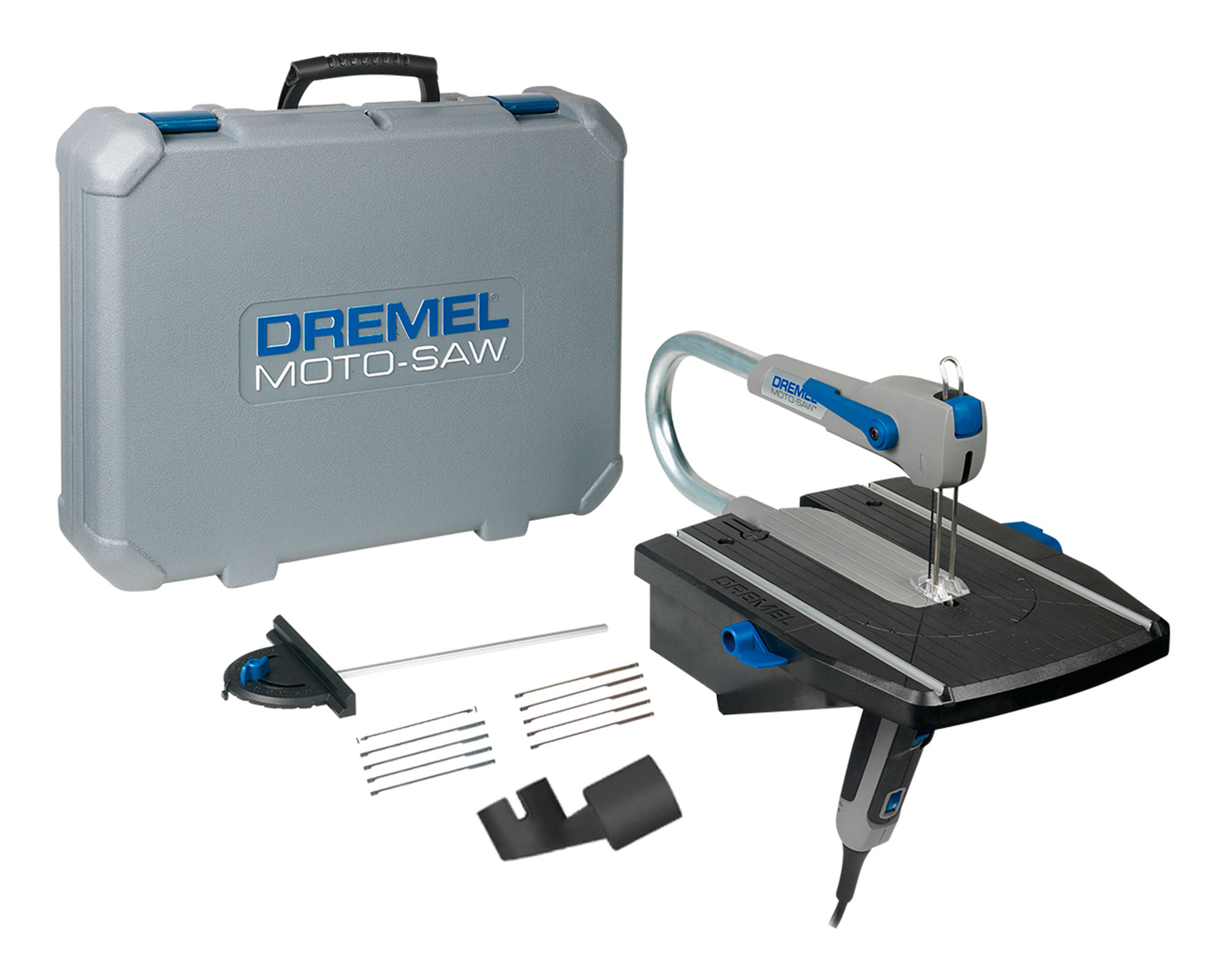 Sierra caladora de banco 70W Moto-Saw + 10 accesorios Dremel