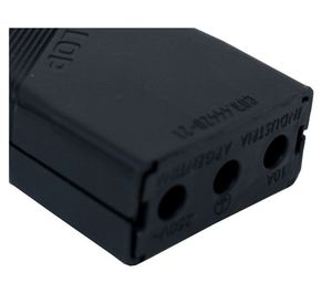 Enchufe  hembra 2 b+tierra súper negro Kalop