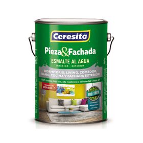 Esmalte al agua 1 galón Pieza&Fachada blanco semi brillante Ceresita