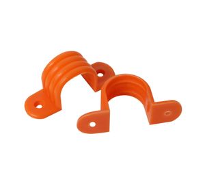 Pack abrazaderas 20mm p/corriente naranjo 10 un Venemetal