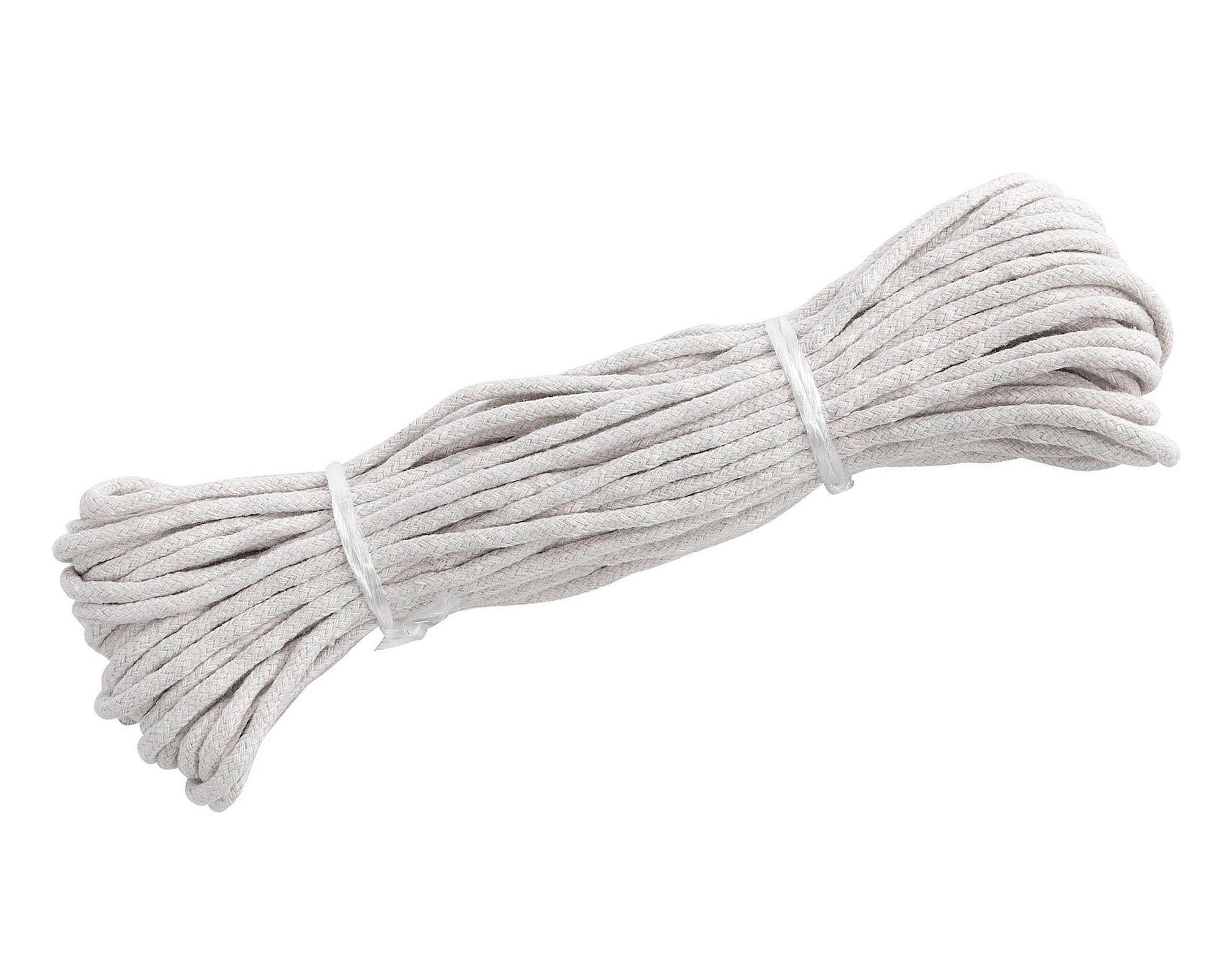 Algodón 4 mm trenzado natural x15 m Arnik