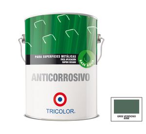 Anticorrosivo al agua 1 galón gris verdoso mate Tricolor
