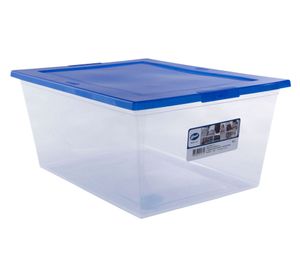 Caja organizadora 15 litros Mybox transparente/azul Wenco